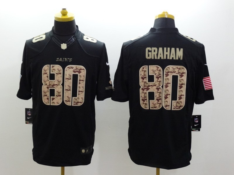 Men's New Orleans Saints Jimmy Graham #80 Black Jersey
